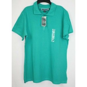 Karen Scott Women's Button Up Collared Polo Shirt Top Size M Color Green